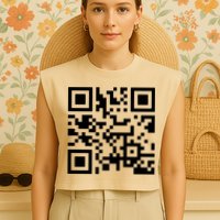 Fuck You Qr Code Garment-Dyed Women's Muscle Tee