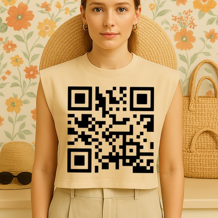 Fuck You Qr Code Garment-Dyed Women's Muscle Tee