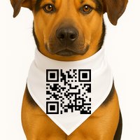 Fuck You Qr Code USA-Made Doggie Bandana