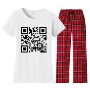 Fuck You Qr Code Women's Flannel Pajama Set