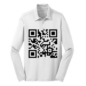 Fuck You Qr Code Silk Touch Performance Long Sleeve Polo