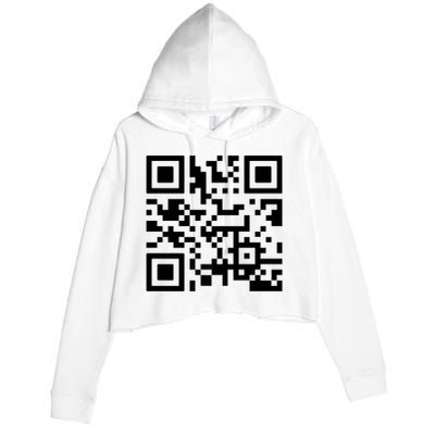 Fuck You Qr Code Crop Fleece Hoodie