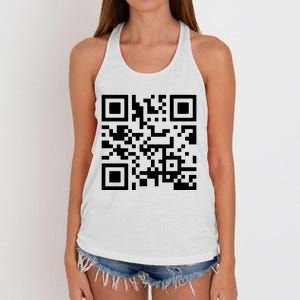 Fuck You Qr Code Women's Knotted Racerback Tank