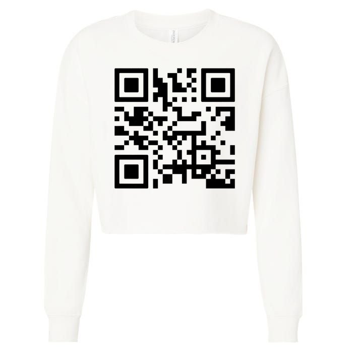 Fuck You Qr Code Cropped Pullover Crew