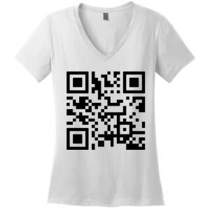 Fuck You Qr Code Women's V-Neck T-Shirt