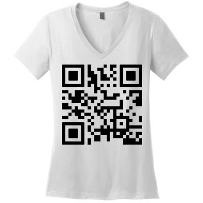 Fuck You Qr Code Women's V-Neck T-Shirt