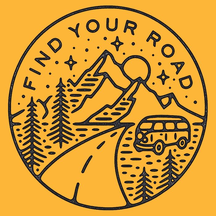 Find Your Road To Mountains For Camping Pom Pom 12in Knit Beanie
