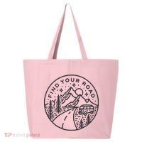 Find Your Road To Mountains For Camping 25L Jumbo Tote