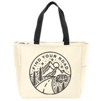 Find Your Road To Mountains For Camping Zip Tote Bag