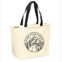 Find Your Road To Mountains For Camping Zip Tote Bag