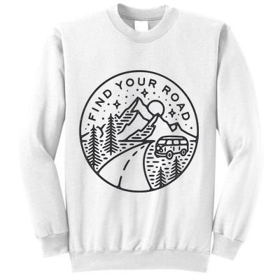 Find Your Road To Mountains For Camping Sweatshirt