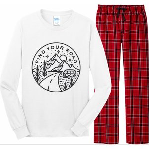 Find Your Road To Mountains For Camping Long Sleeve Pajama Set