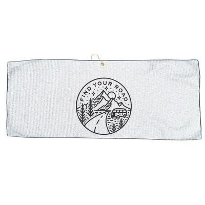 Find Your Road To Mountains For Camping Large Microfiber Waffle Golf Towel