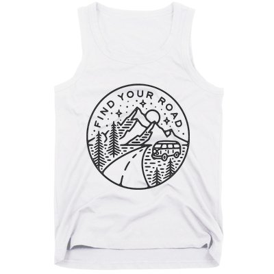 Find Your Road To Mountains For Camping Tank Top