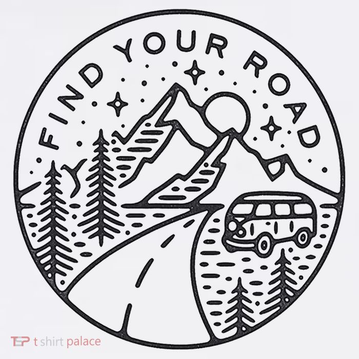 Find Your Road To Mountains For Camping Short Acrylic Beanie