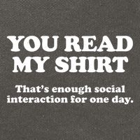 Funny You Read My Shirt That Enough Social Interaction For One Day Cotton Canvas Backpack