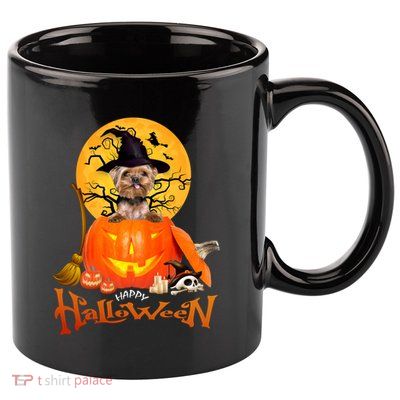 Funny YorKie Spooky Halloween 11oz C Handle Ceramic Mug