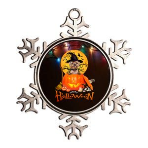 Funny YorKie Spooky Halloween Metallic Star Ornament