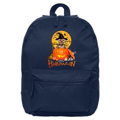 Funny YorKie Spooky Halloween 16 in Basic Backpack