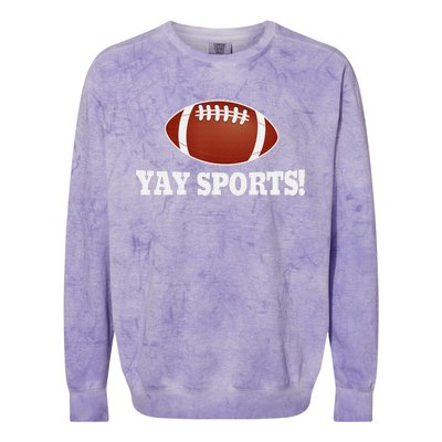 Funny Yay Sports Football Colorblast Crewneck Sweatshirt