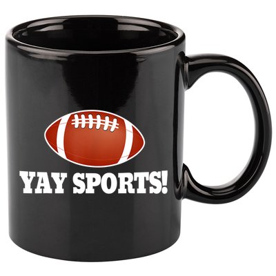 Funny Yay Sports Football 11oz C Handle Ceramic Mug