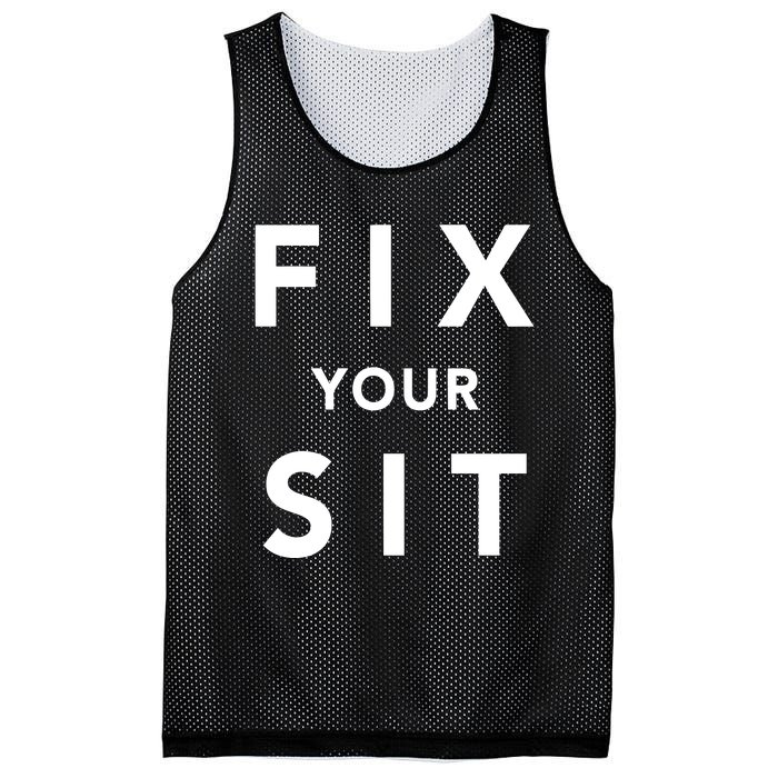 Fix Your Sit Mesh Reversible Basketball Jersey Tank