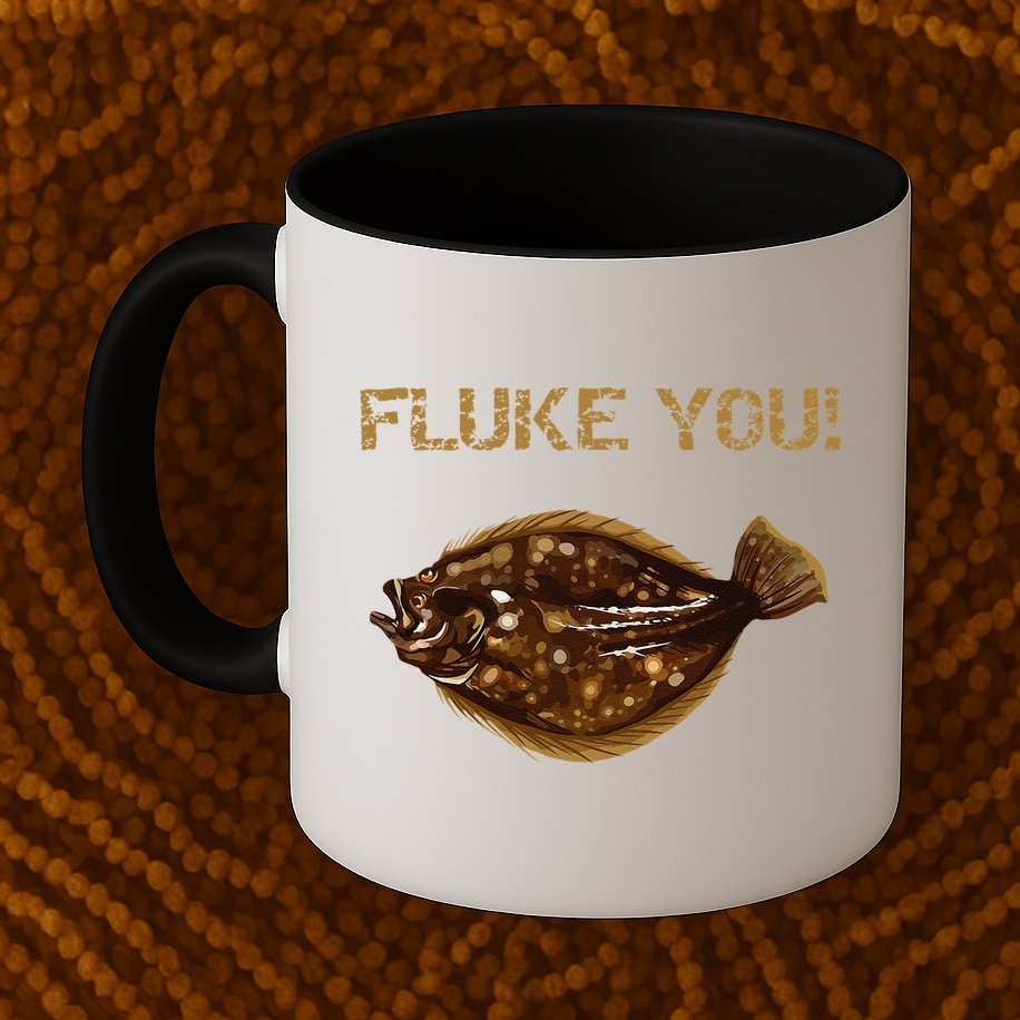 Fluke You! Summer Flounder Fishing Fluke Mug