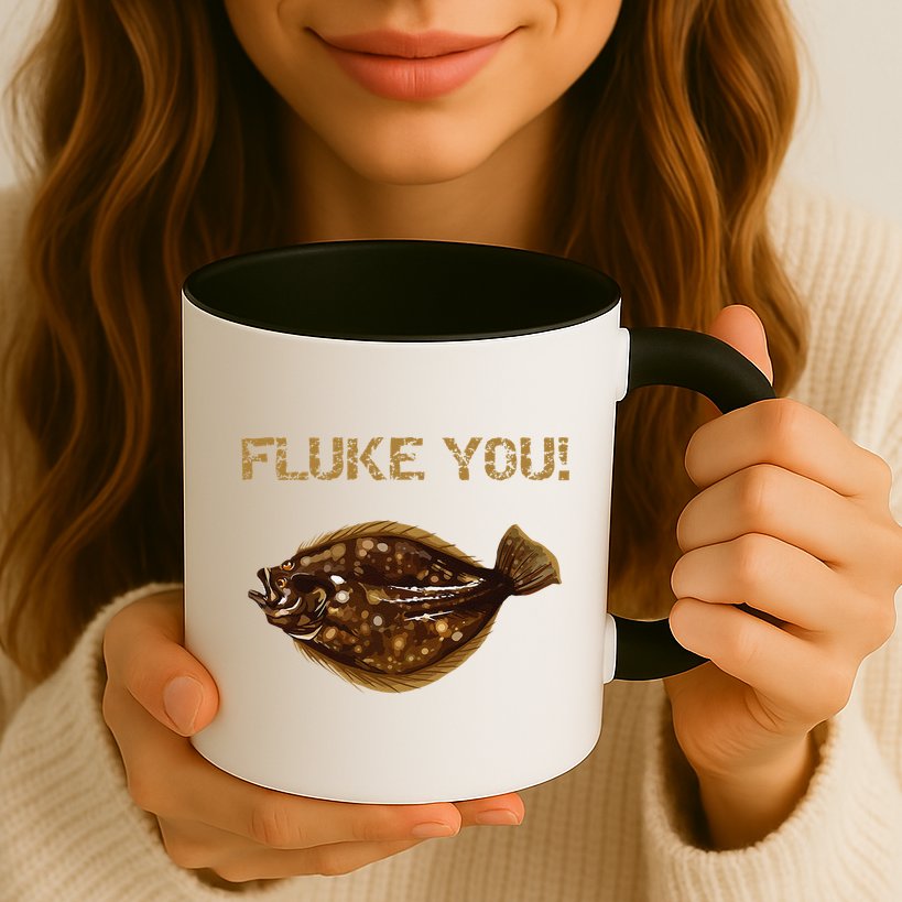 Fluke You! Summer Flounder Fishing Fluke Mug