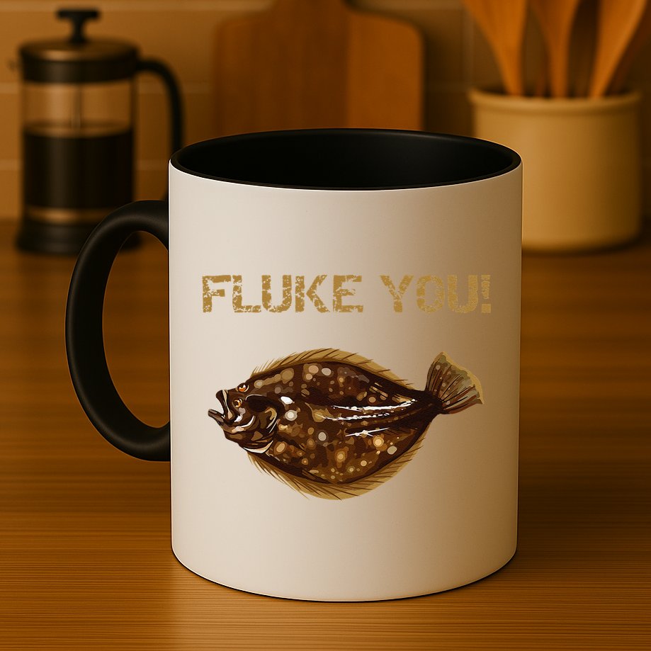 Fluke You! Summer Flounder Fishing Fluke Mug