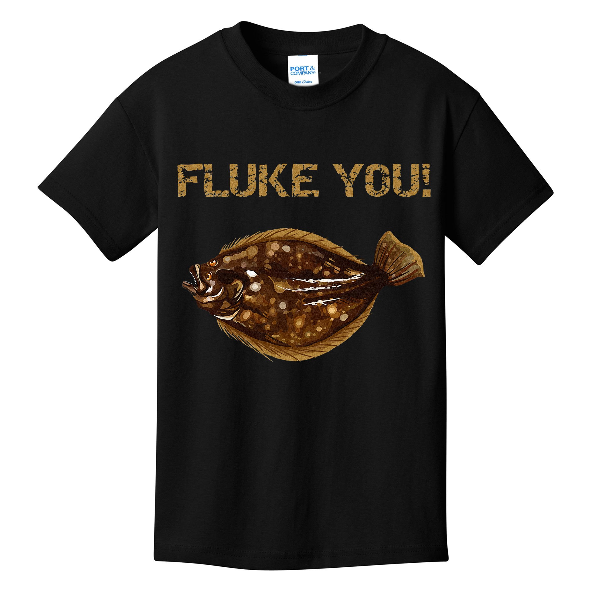 Fluke You! Summer Flounder Fishing Fluke Kids T-Shirt