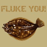 Fluke You! Summer Flounder Fishing Fluke Cooling Performance Crew T-Shirt