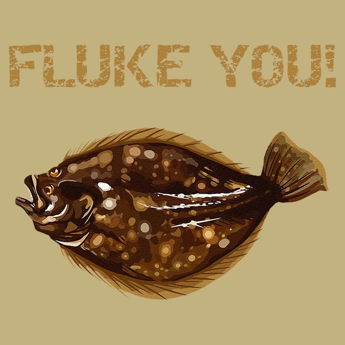 Fluke You! Summer Flounder Fishing Fluke Cooling Performance Crew T-Shirt
