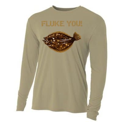 Fluke You! Summer Flounder Fishing Fluke Cooling Performance Long Sleeve Crew