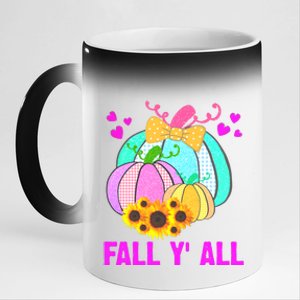 Fall Y'all Season Cute Gift For Her 11oz Black Color Changing Mug