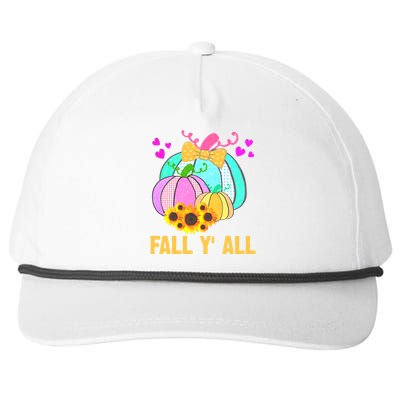 Fall Y'all Season Cute Gift For Her Snapback Five-Panel Rope Hat