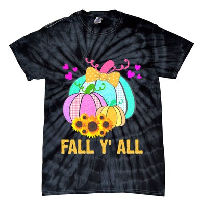 Fall Y'all Season Cute Gift For Her Tie-Dye T-Shirt
