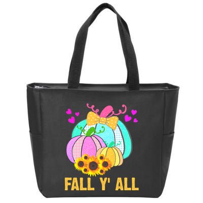 Fall Y'all Season Cute Gift For Her Zip Tote Bag