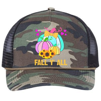 Fall Y'all Season Cute Gift For Her Retro Rope Trucker Hat Cap