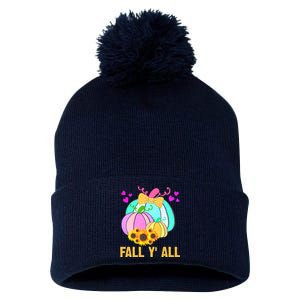 Fall Y'all Season Cute Gift For Her Pom Pom 12in Knit Beanie