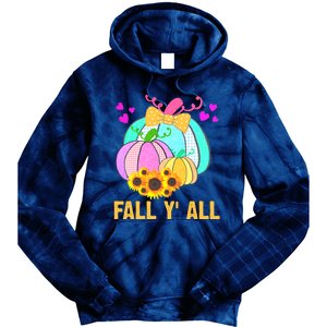 Fall Y'all Season Cute Gift For Her Tie Dye Hoodie