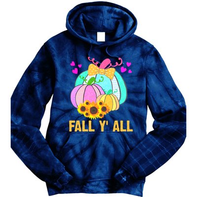 Fall Y'all Season Cute Gift For Her Tie Dye Hoodie