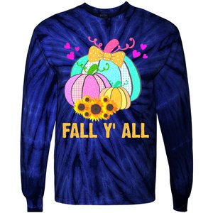 Fall Y'all Season Cute Gift For Her Tie-Dye Long Sleeve Shirt