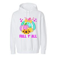 Fall Y'all Season Cute Gift For Her Garment-Dyed Fleece Hoodie