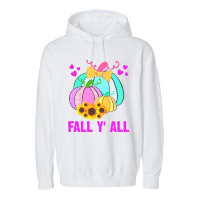 Fall Y'all Season Cute Gift For Her Garment-Dyed Fleece Hoodie