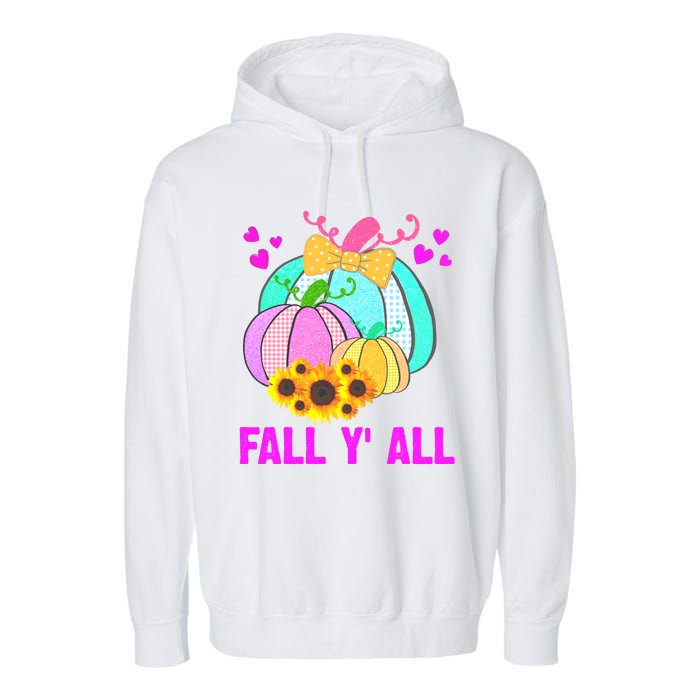 Fall Y'all Season Cute Gift For Her Garment-Dyed Fleece Hoodie