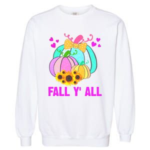 Fall Y'all Season Cute Gift For Her Garment-Dyed Sweatshirt