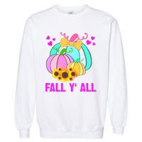 Fall Y'all Season Cute Gift For Her Garment-Dyed Sweatshirt