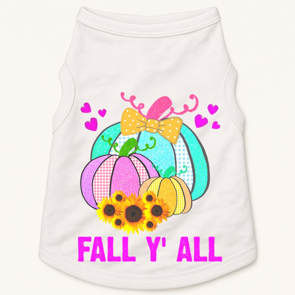 Fall Y'all Season Cute Gift For Her Doggie Tank