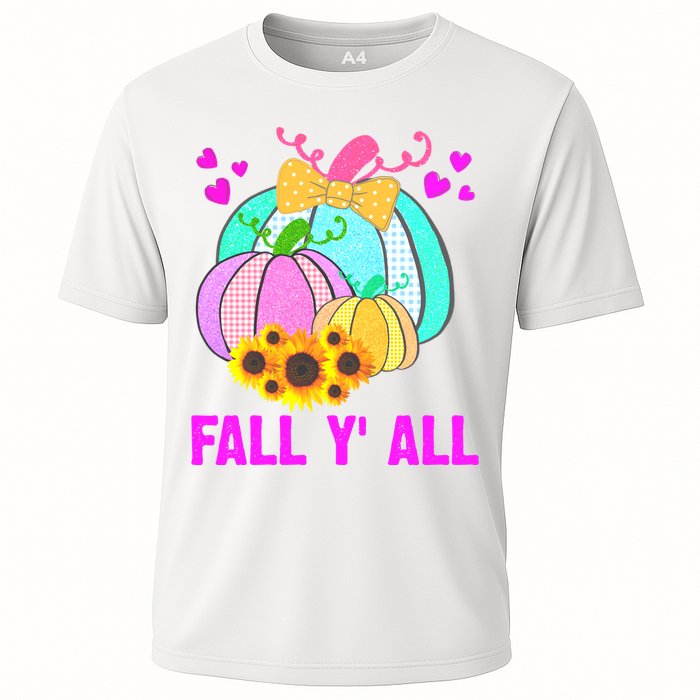 Fall Y'all Season Cute Gift For Her Cooling Performance Crew T-Shirt