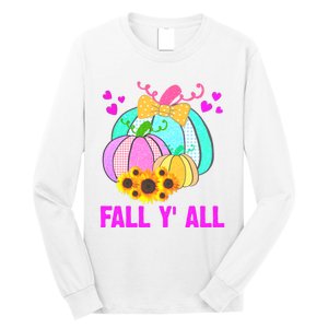 Fall Y'all Season Cute Gift For Her Long Sleeve Shirt